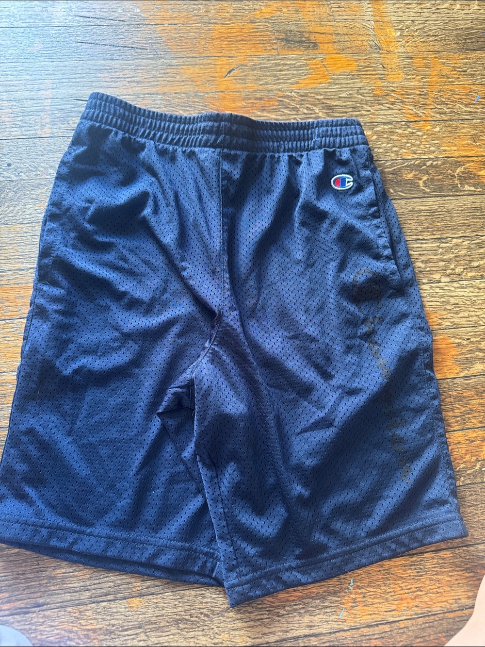 Champion Men's Navy Blue Mesh Athletic Shorts